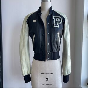 Philipp Plein Varsity Leather Jacket S